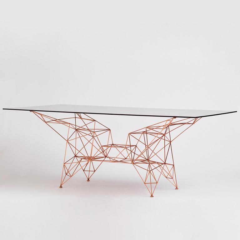 Tom Dixon, a "Pylon Dining Table", Tom Dixon Studio, London, post 2014.