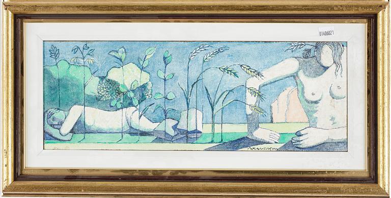 AXEL OLSON, olja på duk, signerad.