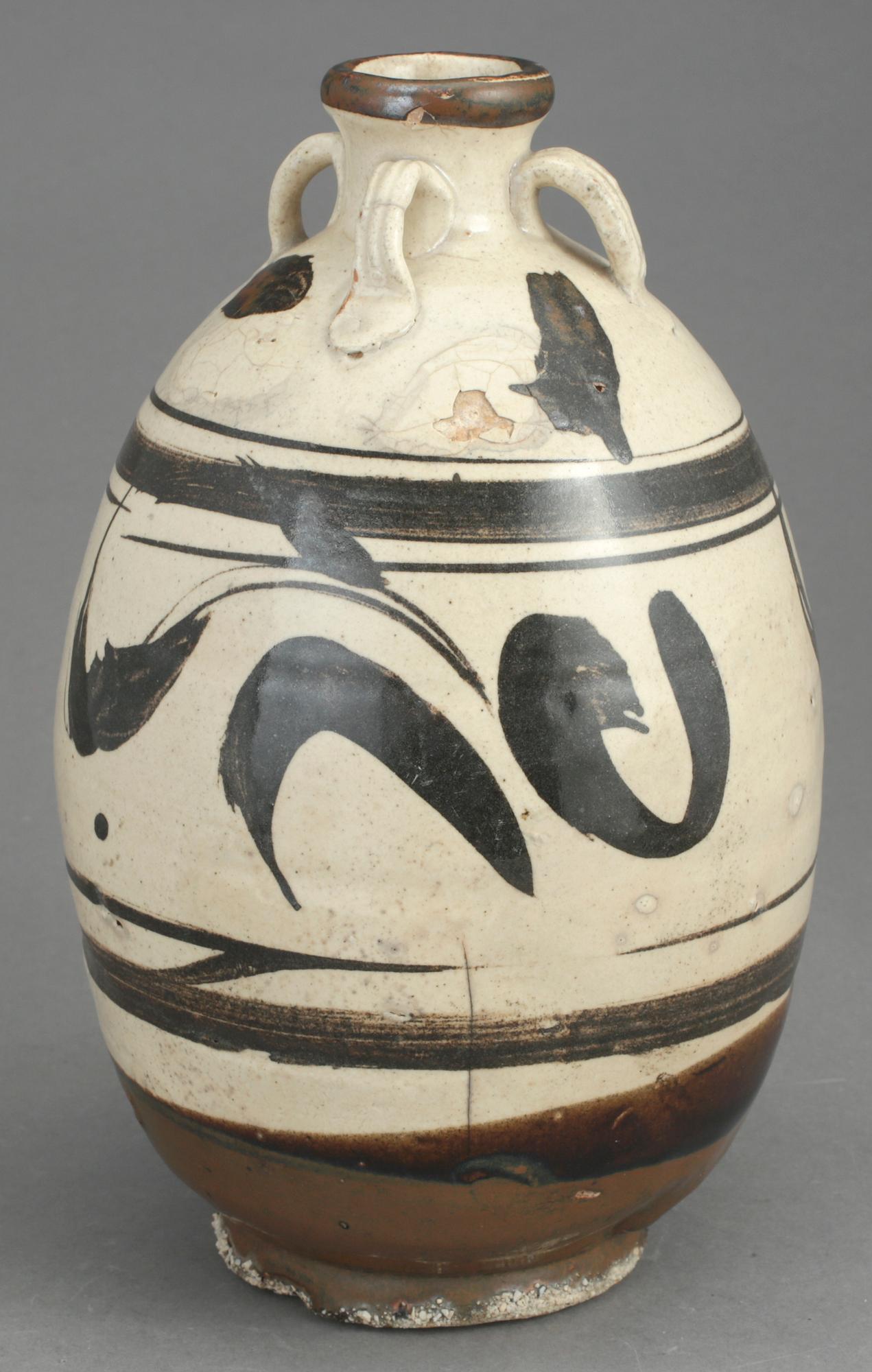 VAS, keramik, Kina, s.k. Cizhou, 1800/1900-tal.