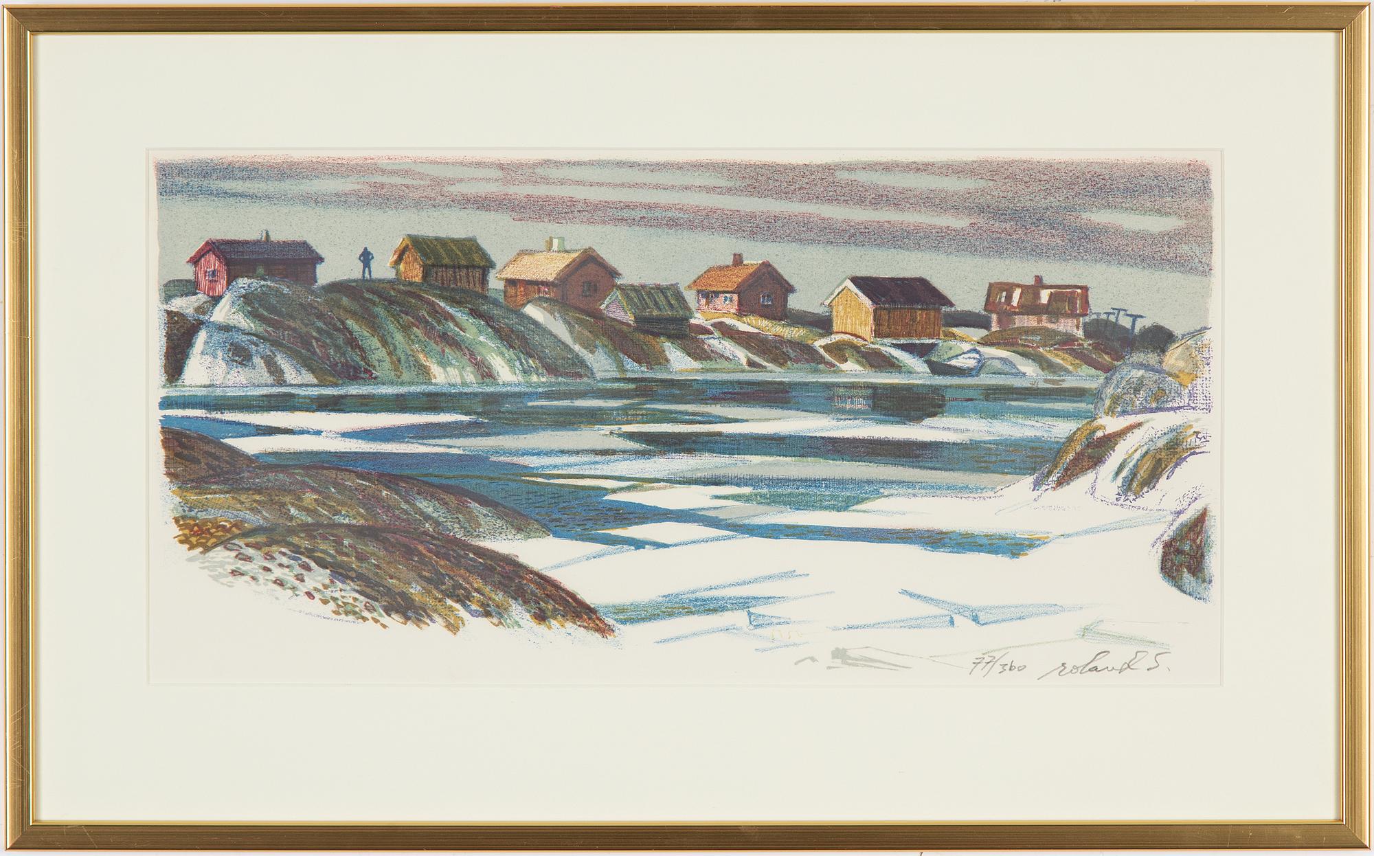 Roland Svensson, 2 färglitografier, signerade och numrerade.