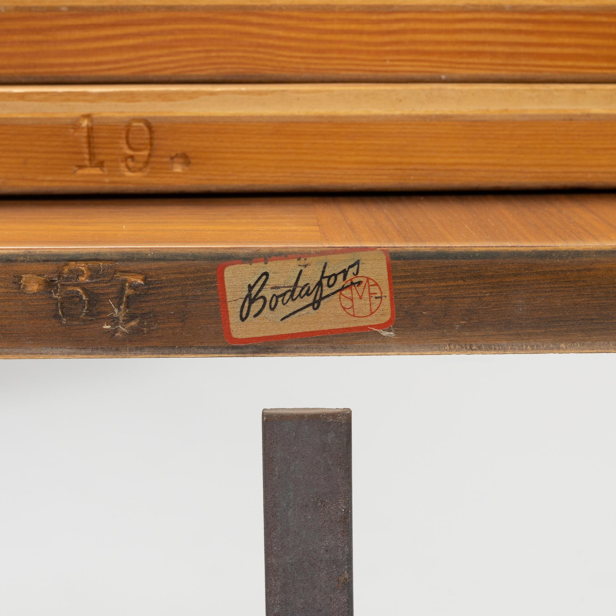 Bertil Fridhagen, a model 'Eugen' dining table, and four chairs from Bodafors, Sweden, 1950's/60's.