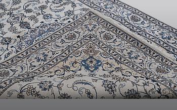 A carpet, Nain, parrt silk, ca 287 x 200 cm.
