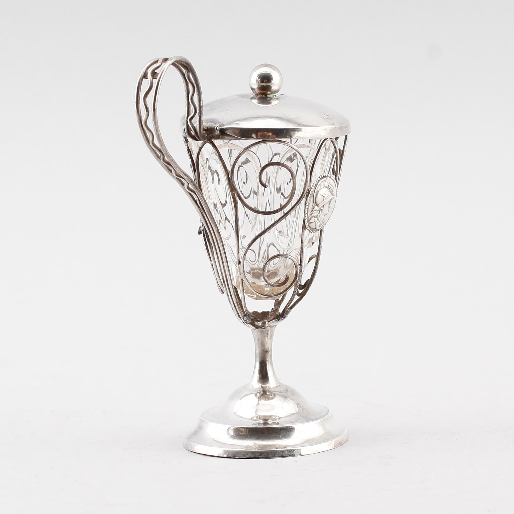 SENAPSKAR, silver, Isak Österberg, Malmö 1814. Vikt ca 76 gram.