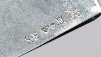 CIGARETTSKRIN, silver, K Andersson 1919. Tot ca 420g.