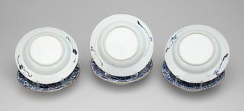 BÄRTALLRIKAR, 6 st, porslin, Kina, Kangxi (1662-1722).