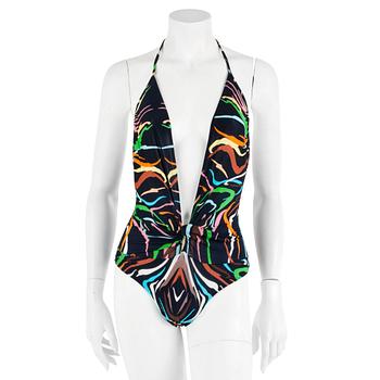 662. MISSONI, multicolored nylon bathingsuit, italian size 44.