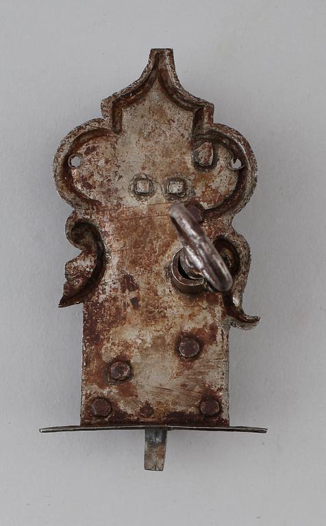 LÅS, smide och mässing, barock, 1700-tal.