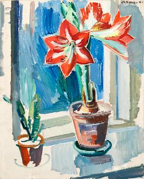 Gerhard Wihlborg, Stilleben med amaryllis.