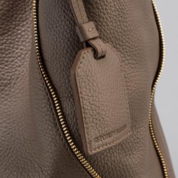EMPORIO ARMANI, A LETAHER HOBO CALFSKIN BAG.