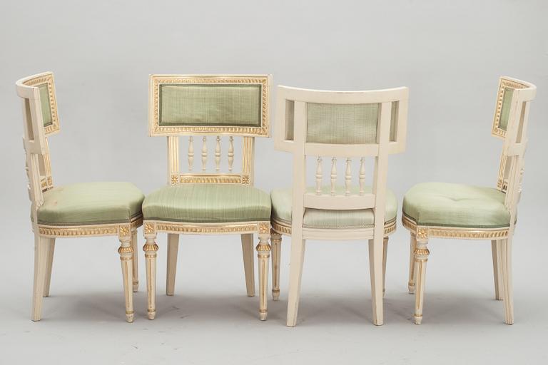 STOLAR, 4+8 st. 4 Sengustavianska, 8 stilkopior. Lindome, 1800-talets början. 3 sign IAS.