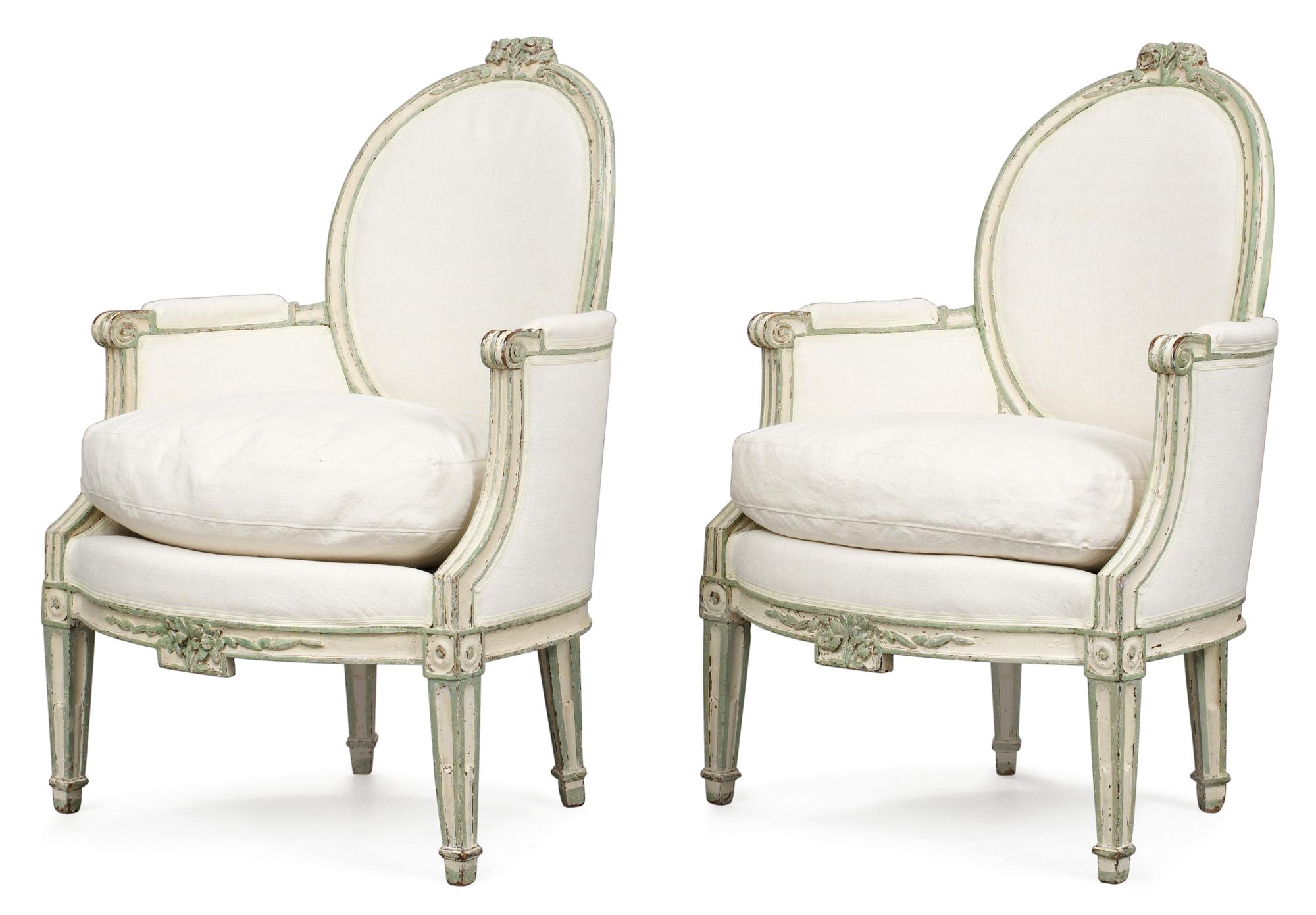 BERGERER, ett par, av Pillot (mästare i Nîmes ca 1780). Louis XVI.
