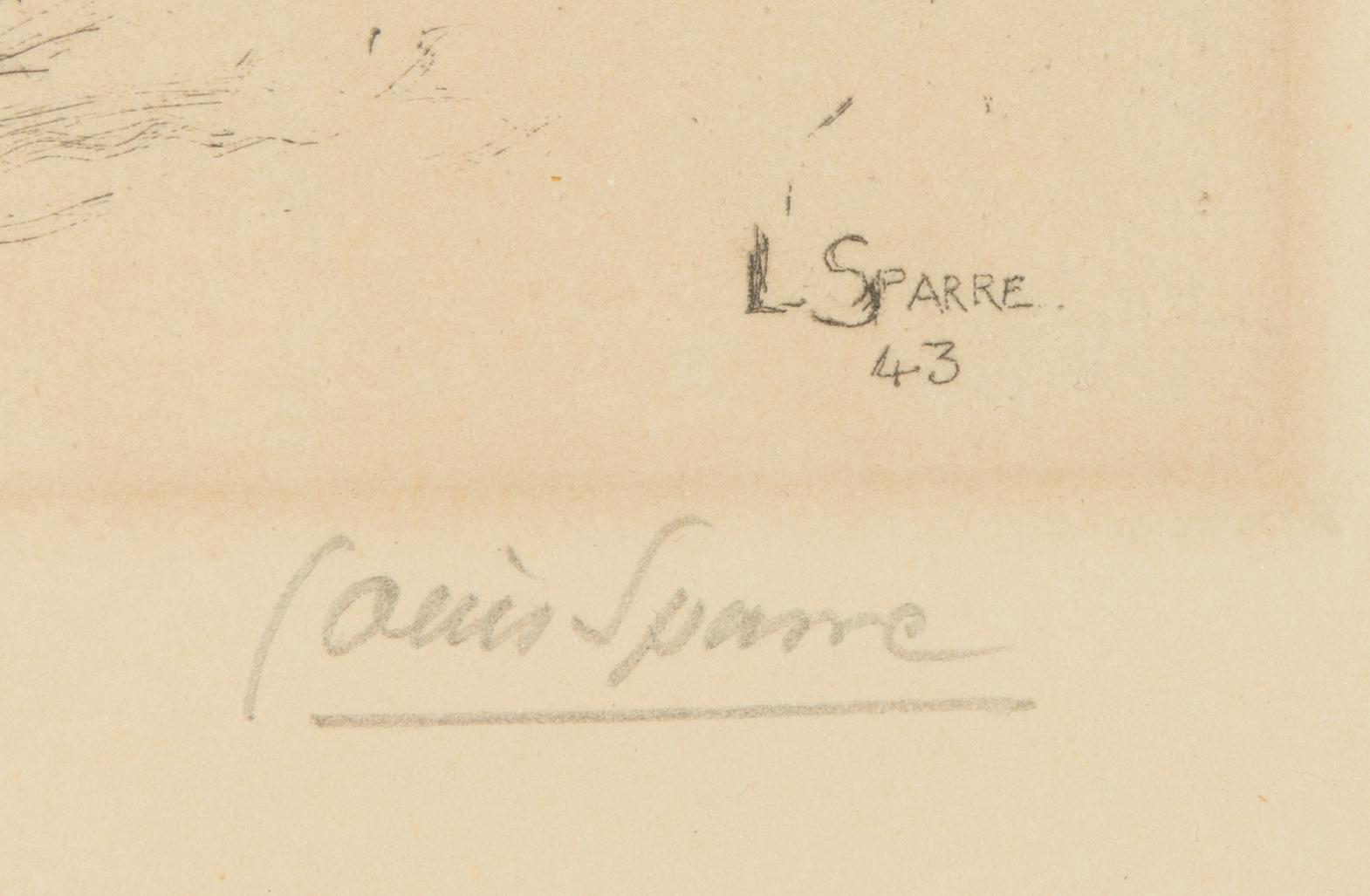 Louis Sparre, etching, plate signed and dated -43, pencil signed.
