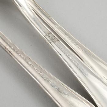 BESTICK, 11 + 55 st, silver samt nysilver, "Saga", 1900-tal.