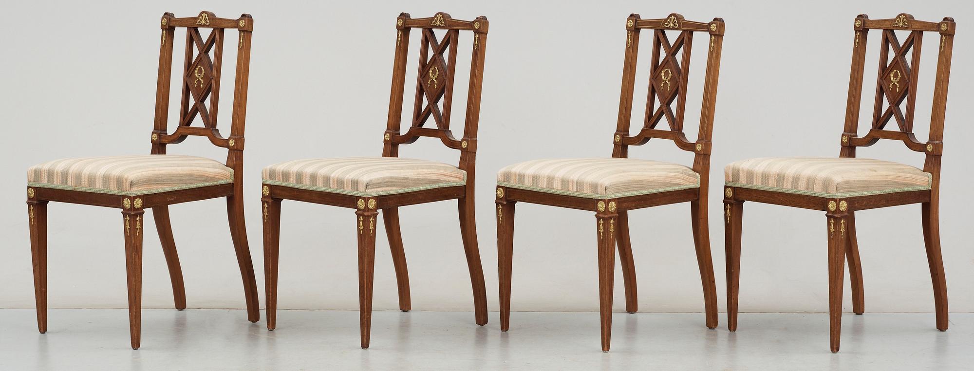 SALONGSMÖBEL, 8 delar. Sengustaviansk stil, 1800/1900-tal.