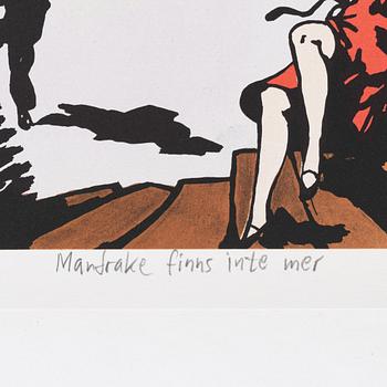 Carl Johan De Geer, lithograph in colours, signed EA IV/X.