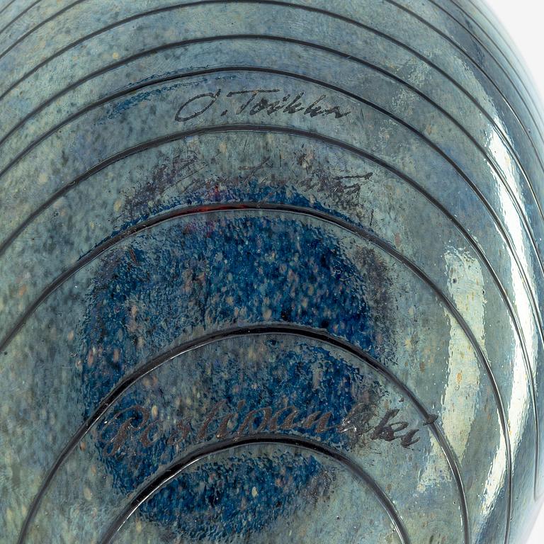 Oiva Toikka, glasfågel, signerad, Nuutajärvi Notsjö.