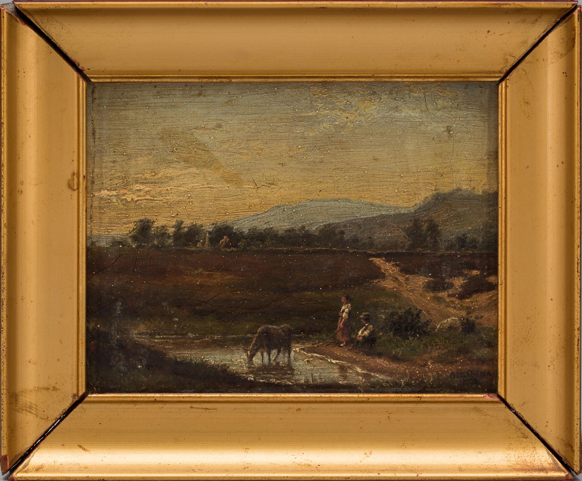 OSCAR OHLSON, olja på duk, signerad samt otydligt daterad 1862?.