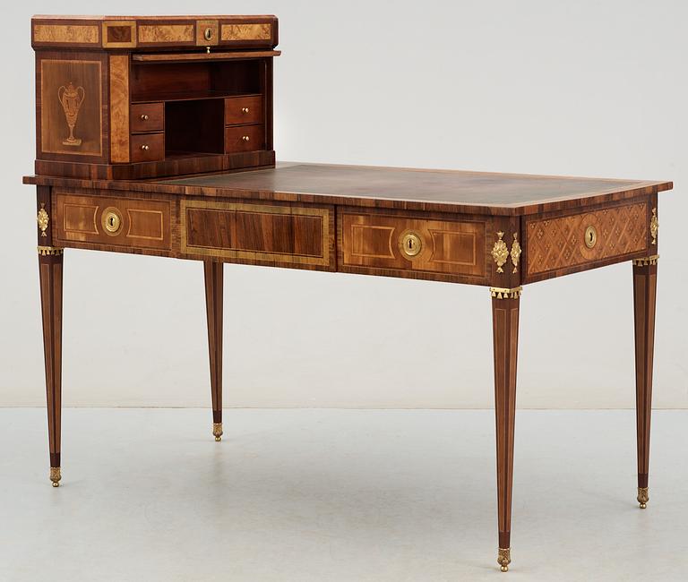 A Gustavian late 18th century writing table, by F Iwersson.