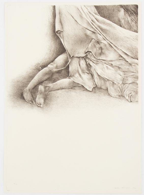 PARTI GRAFIK, 9 delar, mesta dels litografier, b.la C Göran Karlsson, Malcom Morley mm, samtliga signerade.