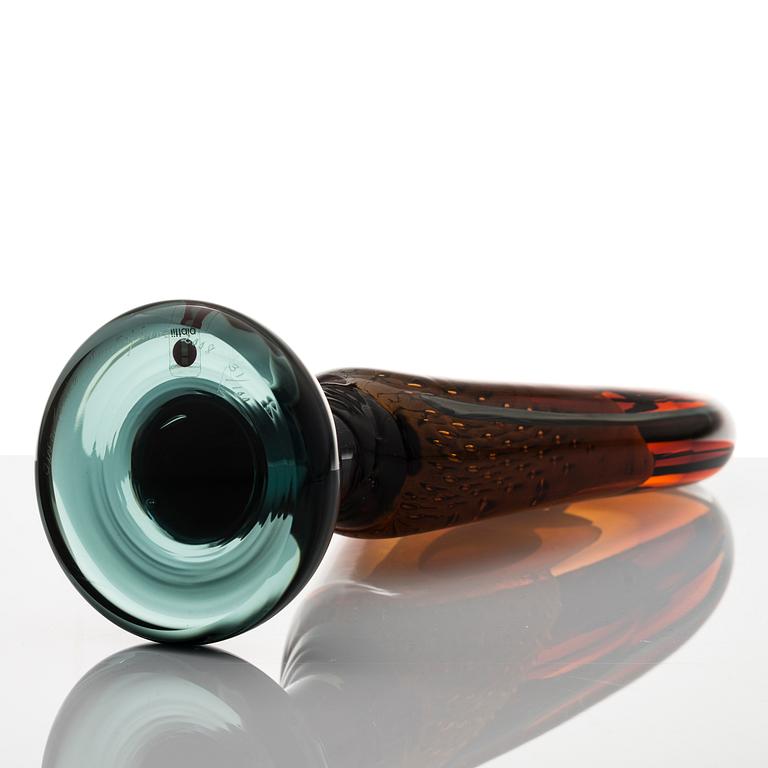 OIVA TOIKKA, GLASSKULPTUR, "Lollipop", signerad Oiva Toikka, Nuutajärvi 2008, 31/100.
