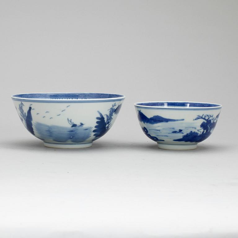 SKÅLAR, 2 stycken, porslin, Kina 1800-tal.