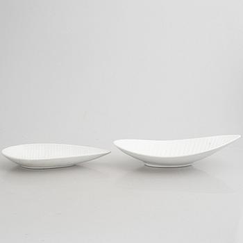 Stig Lindberg, a set of five stoneware "Reptile" vases & bowls, Gustavsberg, 1953-63.