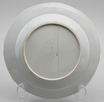 TALLRIKAR, 5 st, porslin, Kina, 1700-tal.