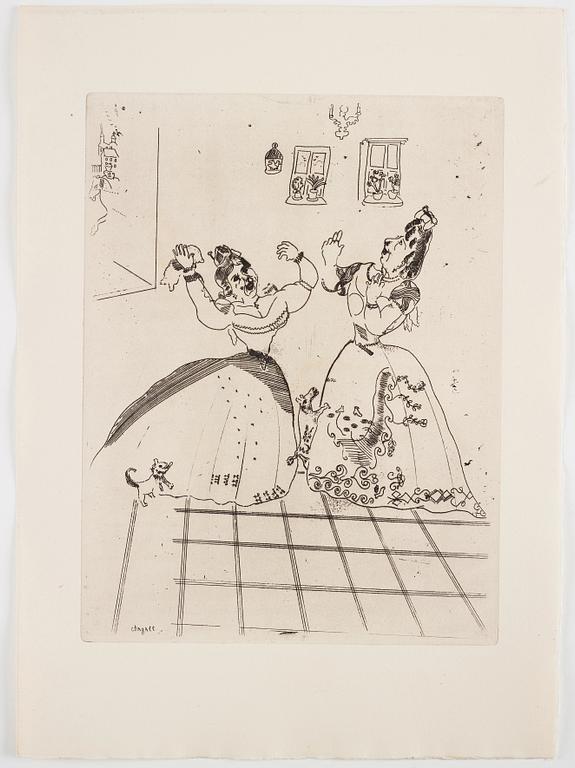 MARC CHAGALL, 71 st etsningar ur upplagan om 285 exemplar på Arches/MBM/J. Perrigot-papper, 1923-1948.