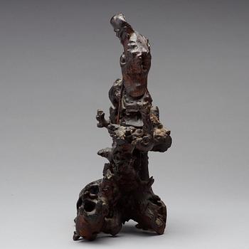 A Chinese root sculpture, Qing dynasty, 19th Century.