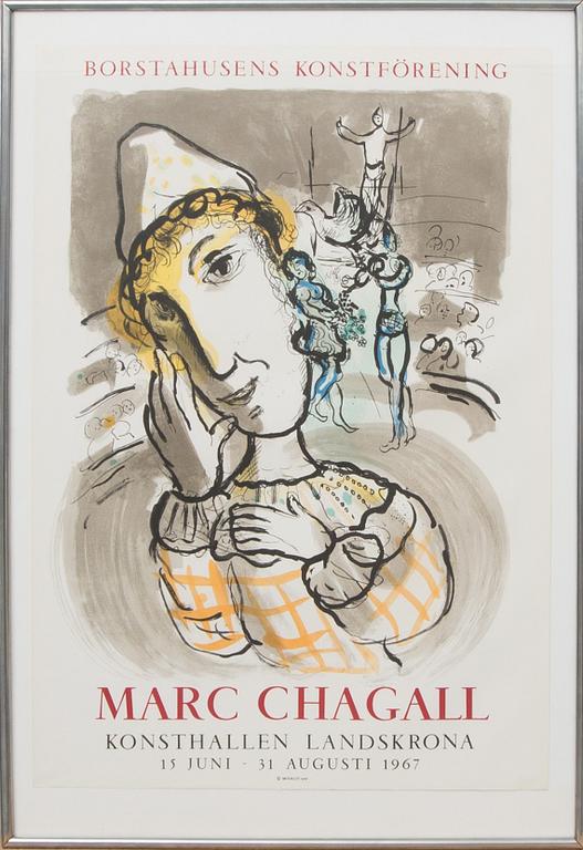 MARC CHAGALL, affisch, Mourlot 1967.