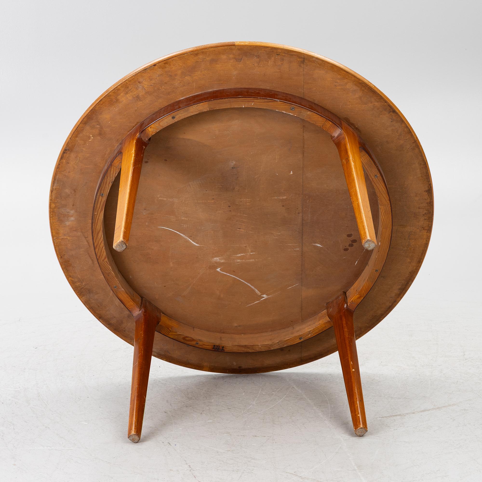 Hjalmar Jackson, bord, brännmärkt, 1940/50-tal.