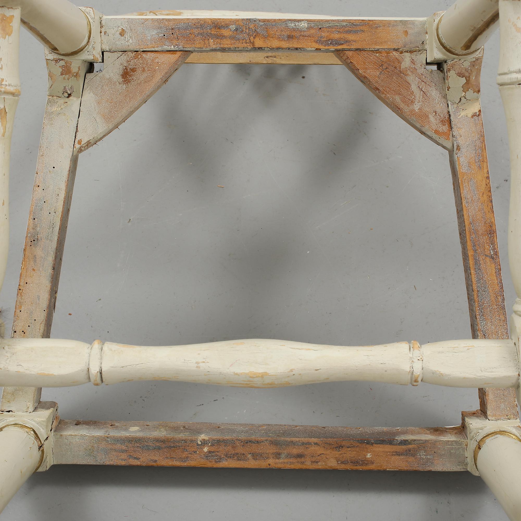 STOLAR, 4 st snarlika, Gustavianska, bl.a Johan Hammarström (mästare i Stockholm 1794-1812).