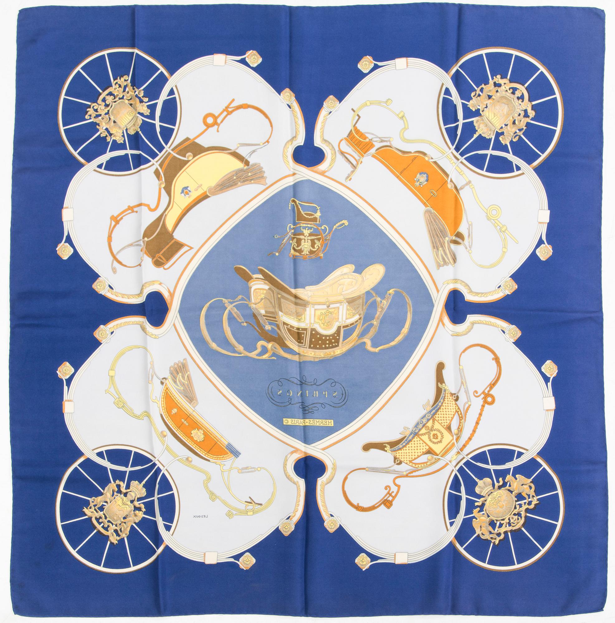Hermès, A "Springs" silkscarf.