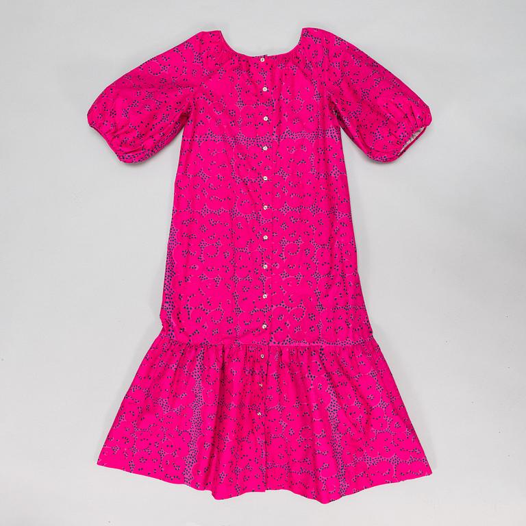 Marimekko, "Rakkauskirje" dress, print "Tarha", by Annika Rimala, 1963.