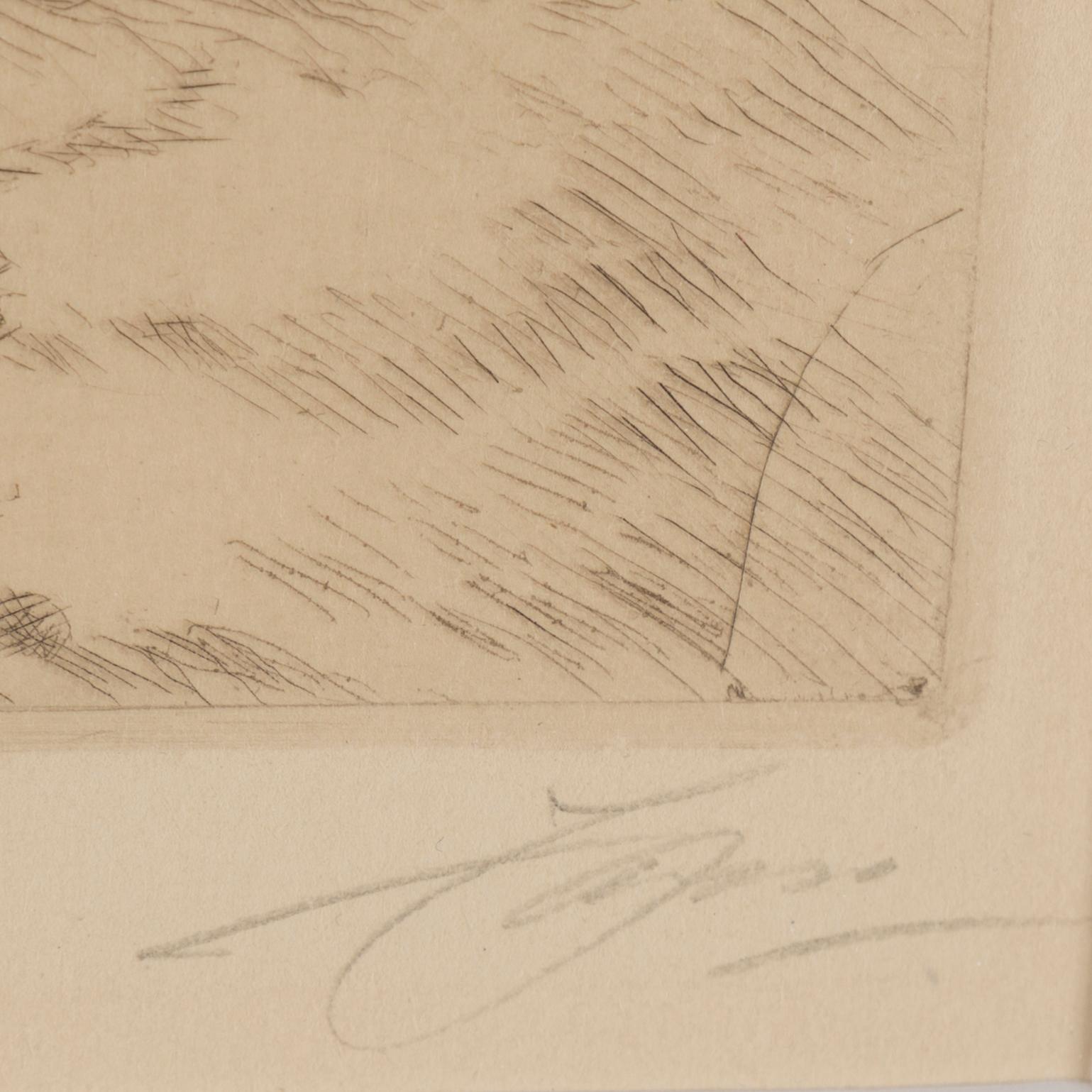 ANDERS ZORN, etsning, 1915, signerad.