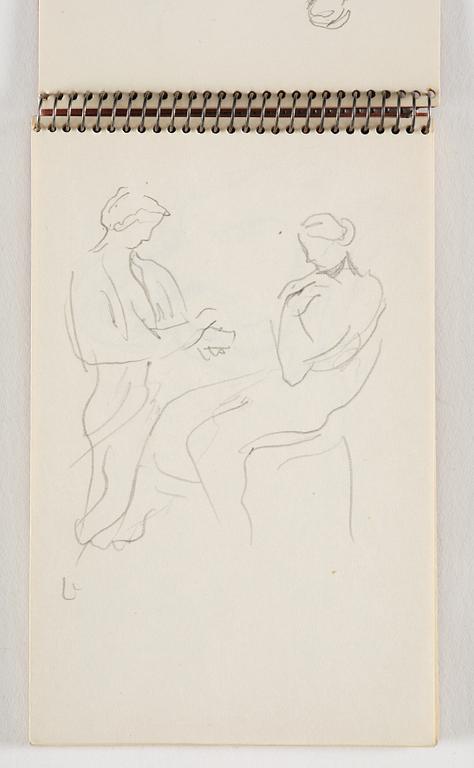 Lotte Laserstein, 10 små skissblock med teckningar.