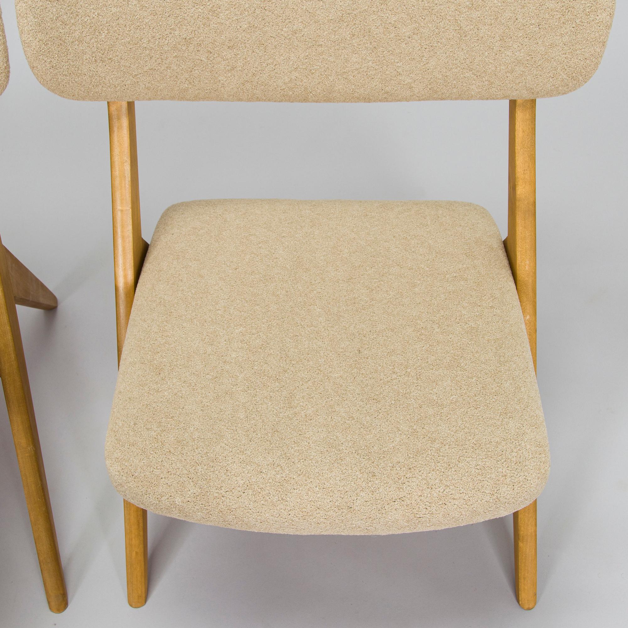 Ilmari Lappalainen, a pair of , 'Bambino' 2429 chairs for Asko. designed 1955.