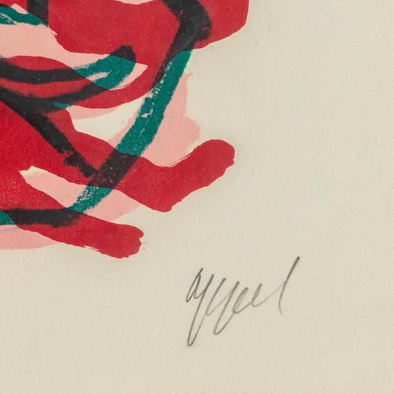 KAREL APPEL, lithograph in colours, signed appel and numbered ea in pencil.