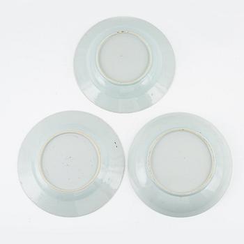 Parts of a dining service, 45 pieces, porcelain, China, mostly Qianlong (1736-95).