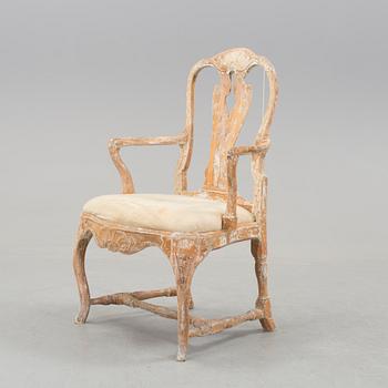 A rococo armchair.