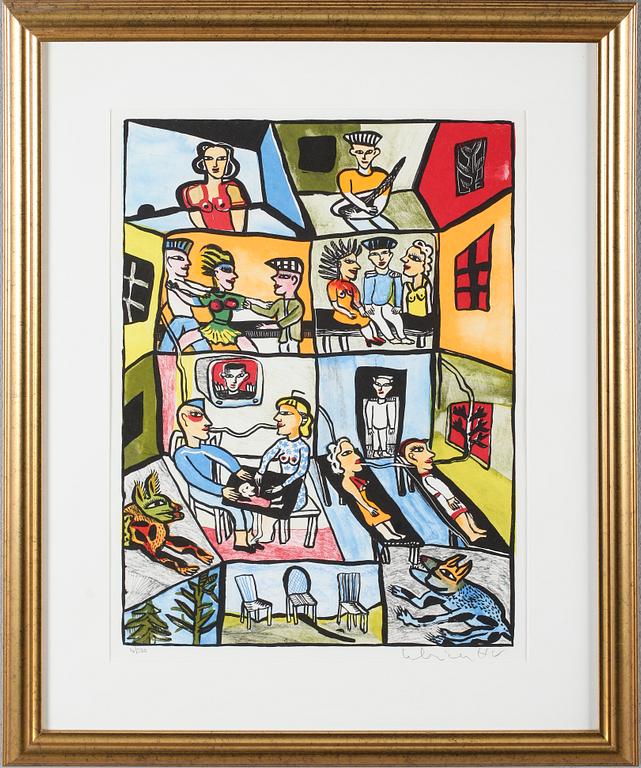 ULRICA HYDMAN-VALLIEN, färglitografi, signerad och numrerad 16/380.