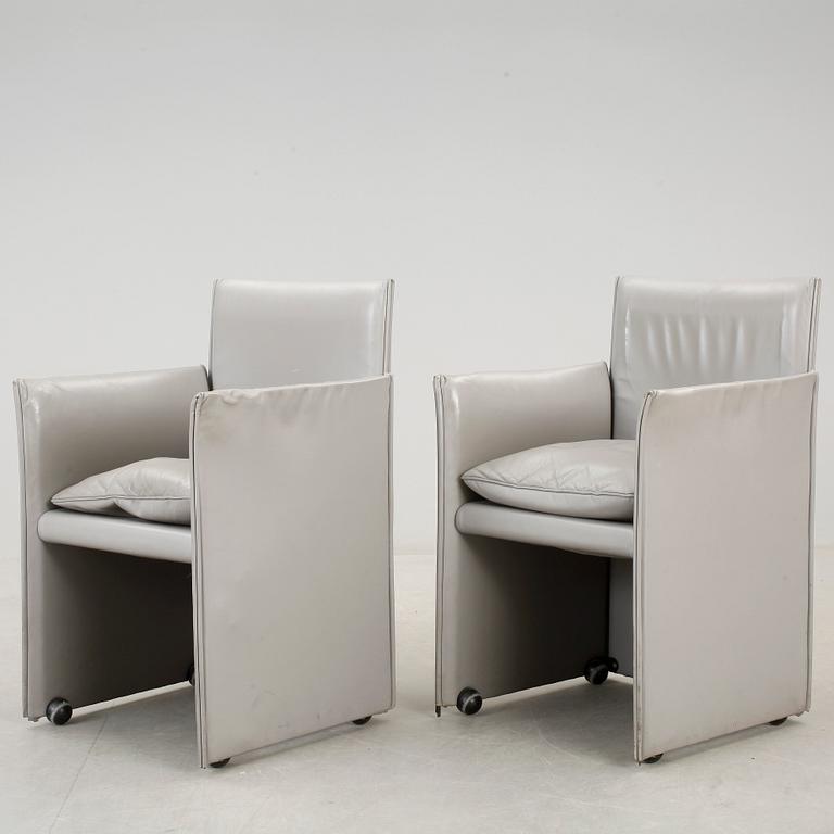 KARMSTOLAR, ett par, "Break", Mario Bellini, Cassina, modellen formgiven 1976.