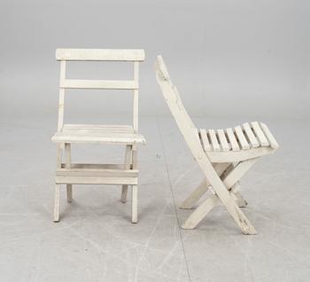 TRÄDGÅRDSMÖBLEMANG, 4 delar, 1900-talets mitt/andra hälft.