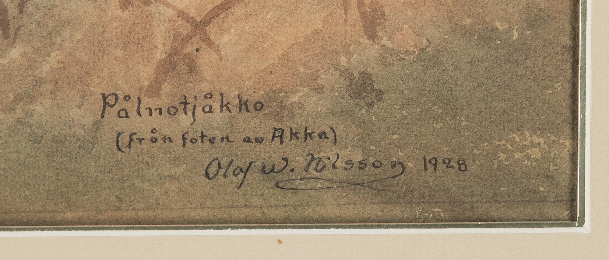 Olof Walfrid Nilsson, akvareller, två stycken, signerade och daterade -28 samt -30.