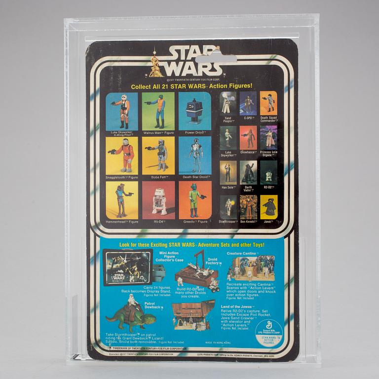 STAR WARS, Snaggletooth 21 back-A AFA75 Y-EX+/NM, Kenner 1979.