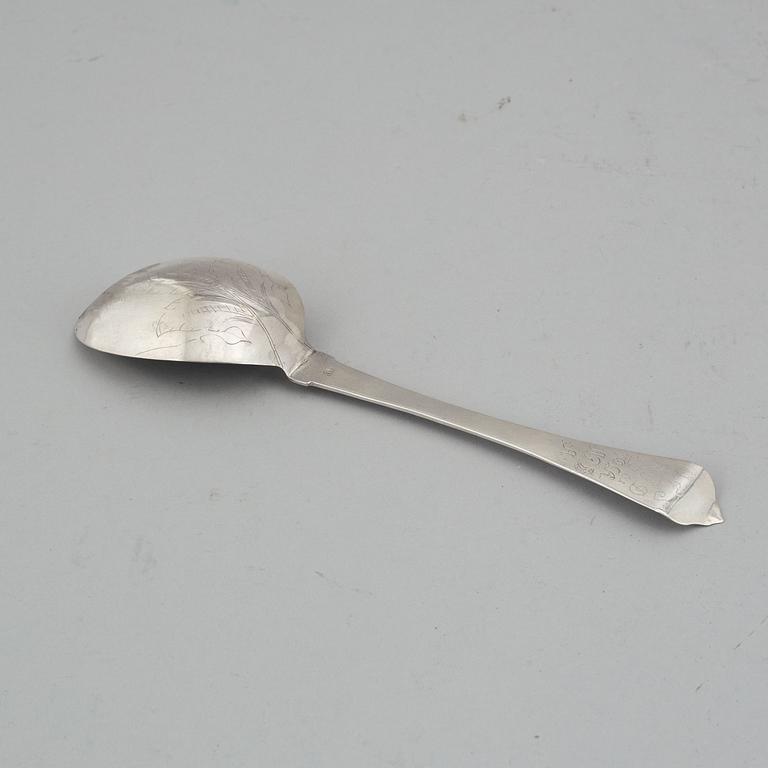 A Norwegian silver spoon, probably Emmich Römer, Bragernes, circa 1750.