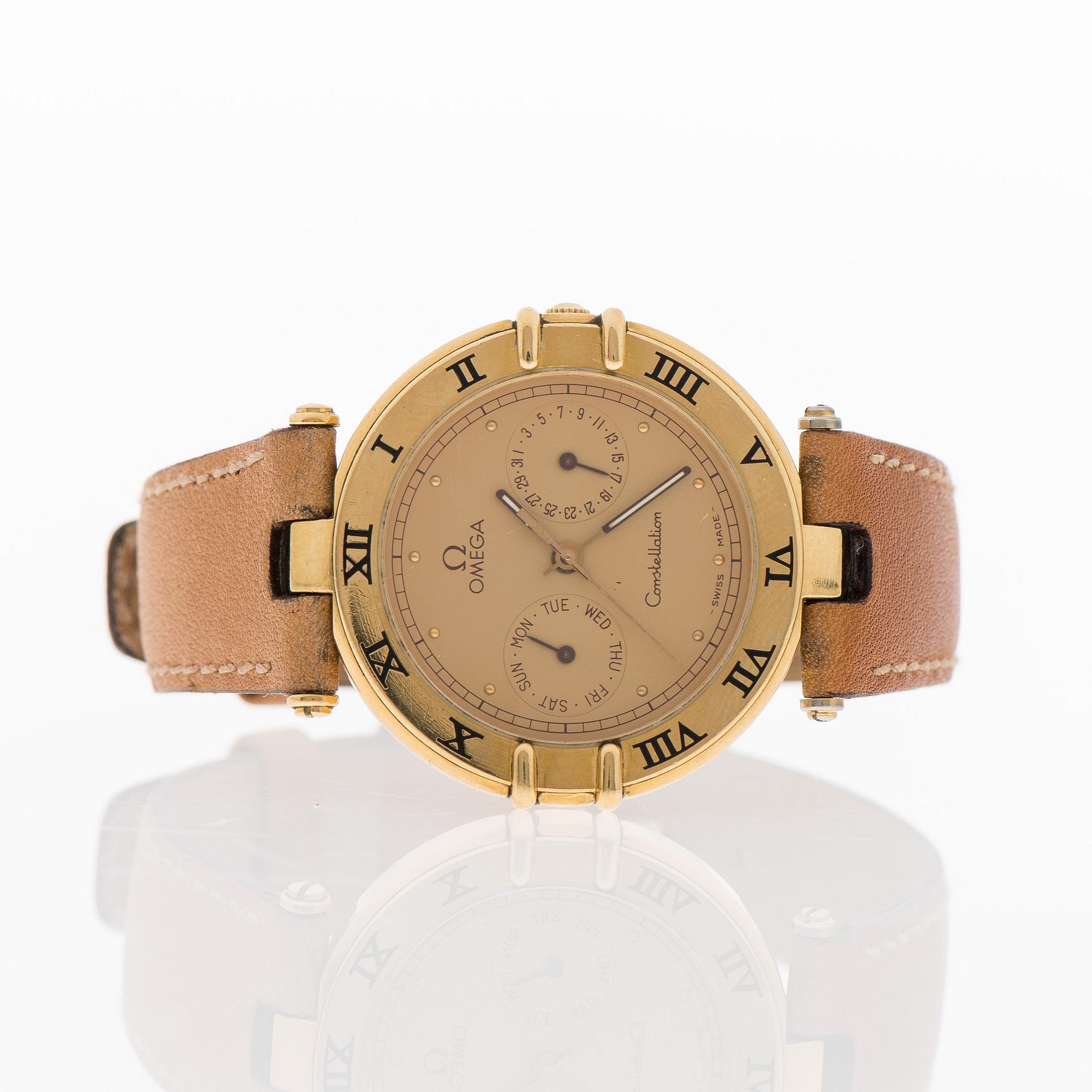 ARMBAND, herr, Omega Constellation, 18K guld.