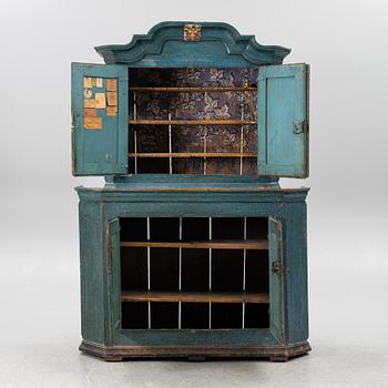 A painted late Baroque cabinet, 18th century.