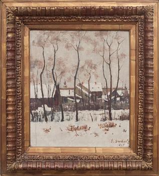 JOZSEF EÖLVEDDI GACHAL, olja på duk. Signerad.