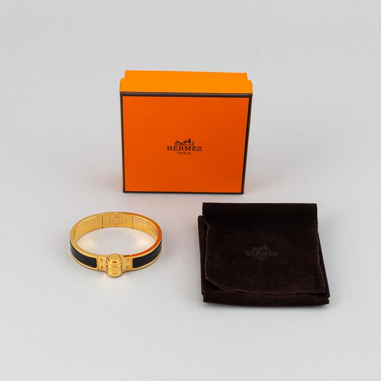 Hermès, "enamel hinged bracelet".